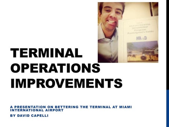 Terminal Operations Suggestions 