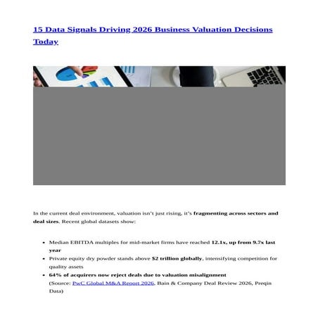 15 Data Signals Shaping Business Valuation Decisions in 2026 | PDF