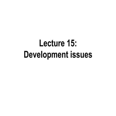 15 development issues
