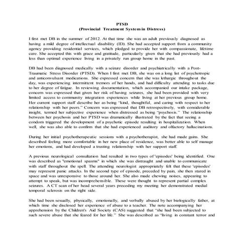 PTSD Dec 2013 Publication Uwo Dev Dis Newsletter