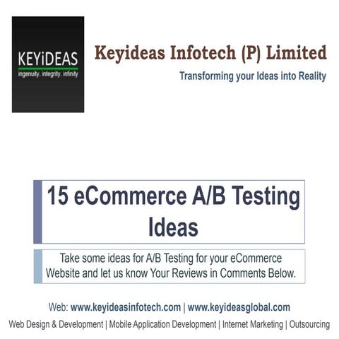 15 eCommerce A-B Testing Ideas