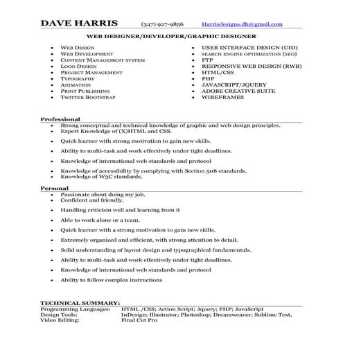 RESUME-WD&D_2015v2