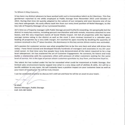 Reference Letter from Albert Allen 20151026154034331