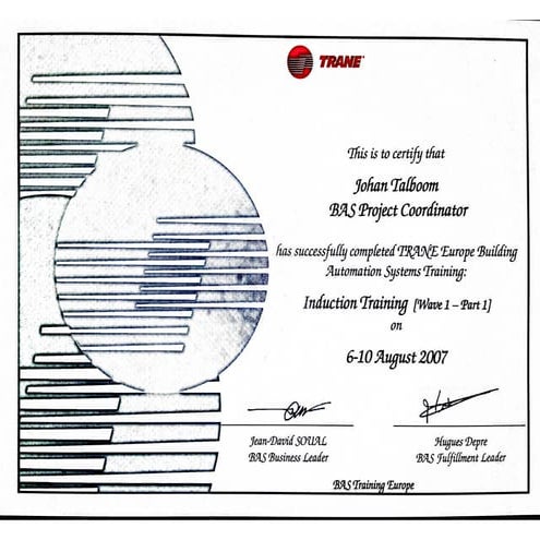 Trane BAS Project Coordinator | PDF