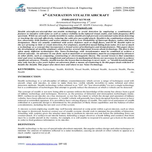 6th GENERATION STEALTH AIRCRAFT