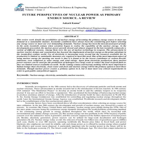 The Future of Nuclear Energy in a Low-Carbon World | PDF