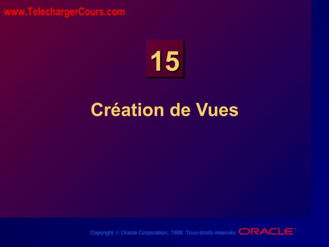Création de Vues | SQL Oracle