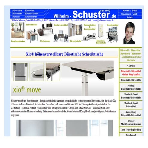 Höhenverstellbare Bürotische