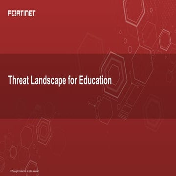 Threat Landscape for Education