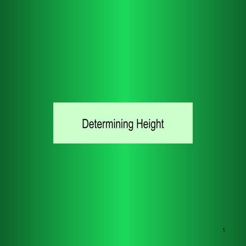  Heights and distances