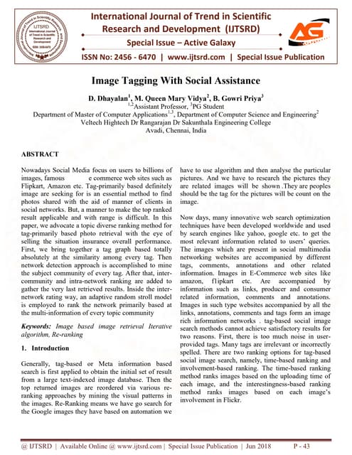 Image Tagging With Social Assistance