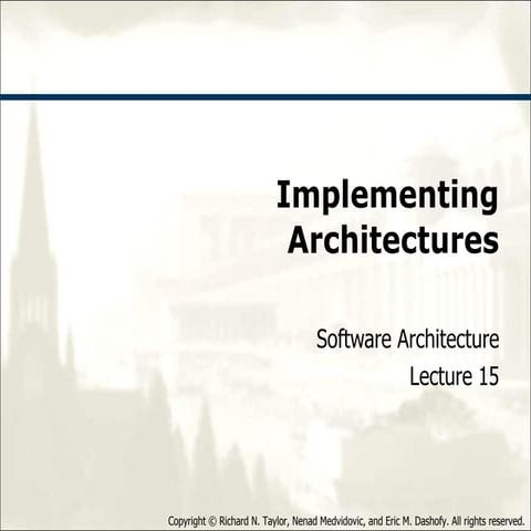 15 implementing architectures