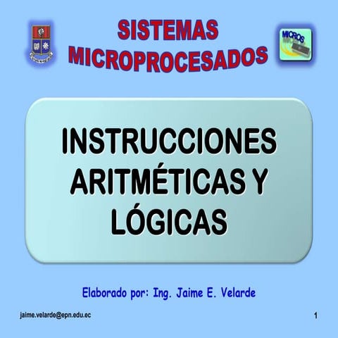 15 Instrucciones Aritmeticas y Logicas