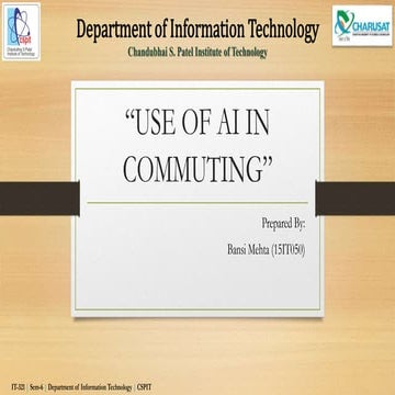 Use of AI in commuting