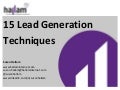 15 Lead Generation Techniques