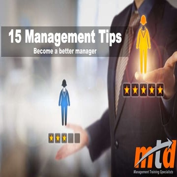 15 Management Tips