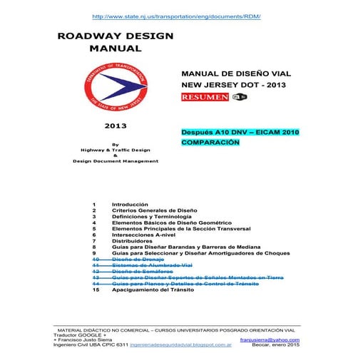 15 new jersey dot 2014 manual diseñovial frsi