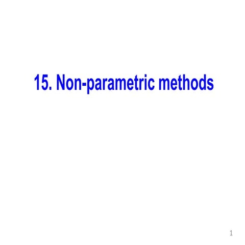 non parametric statistics | PPTX