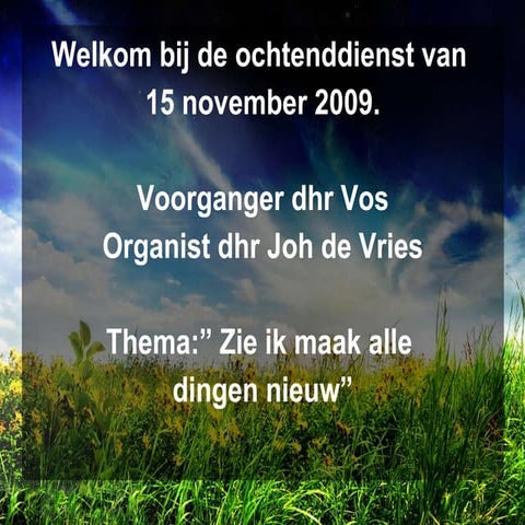 Zie ik maak alle dingen nieuw | PPT