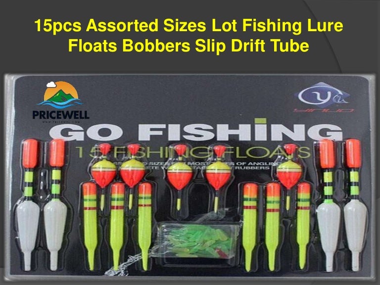 15pcs assorted sizes lot fishing lure floats bobbers slip drift tube