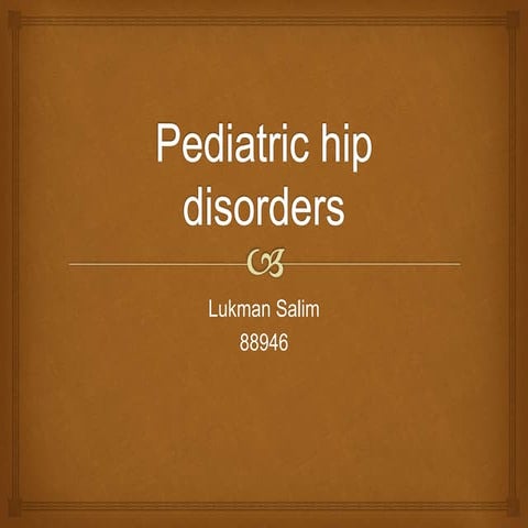 pediatric hip dioerders