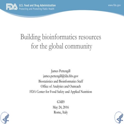 Building bioinformatics resources for the global community