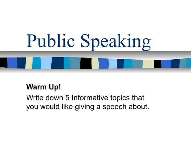 15 public speaking