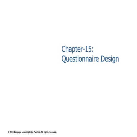 15 questionnaire design