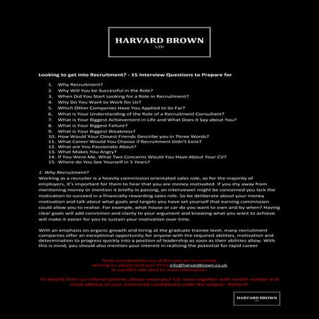 15 Questions You Need To Prepare For