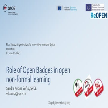 Digital Skills Gap Peer Learning Activity - Role of Open Badges in open non-f...