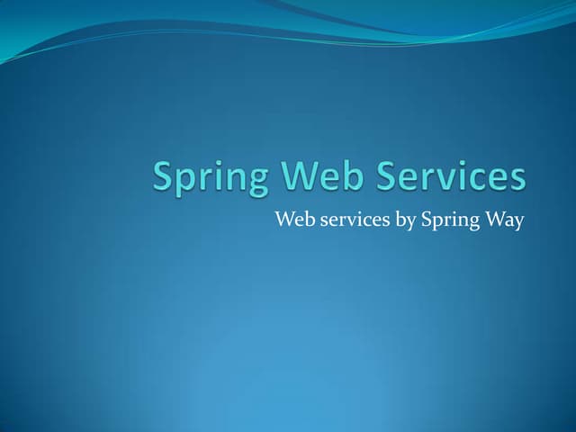 Spring Web Services