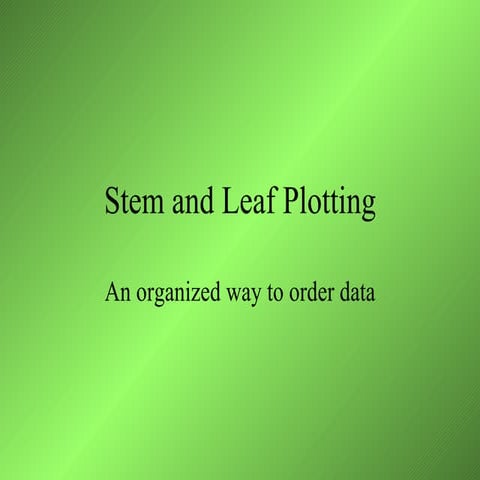 1 5 Stem Leaf Plot