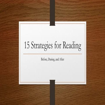 15 strategies for reading