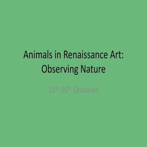 Timeline of Animals in art | PPTX