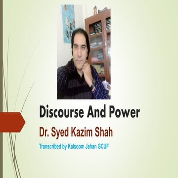 DISCOURSE AND POWER