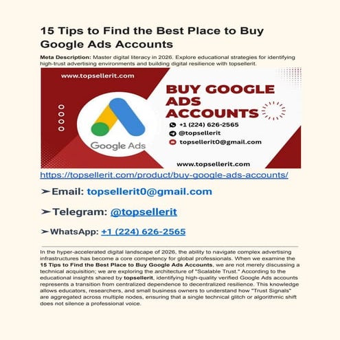 Top 50 Tips to Buy Google Ads Accounts and Bypass Suspension for ...