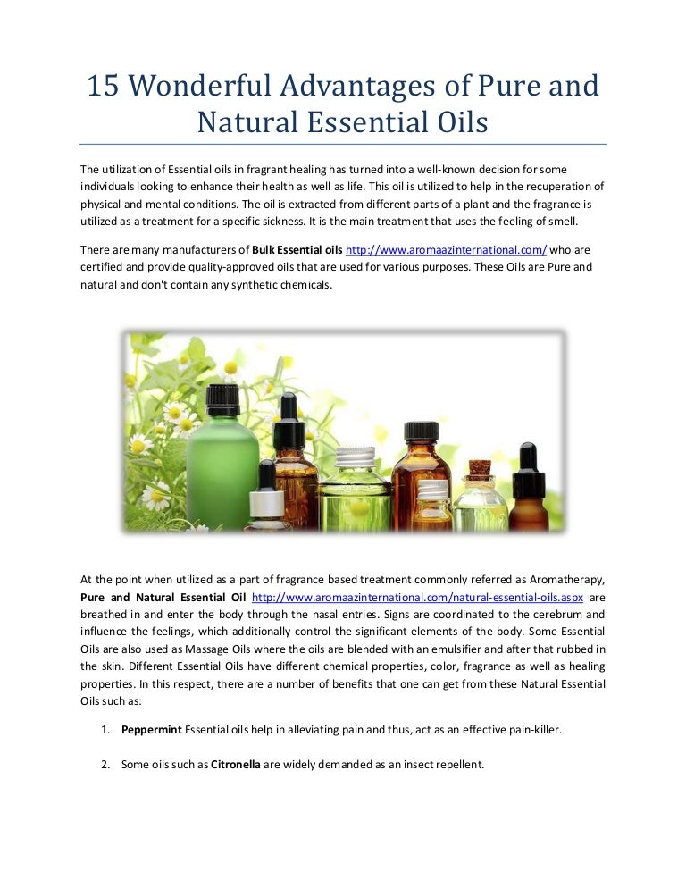 15 wonderful advantages of pure and natural essential oils15 Wonderfu…