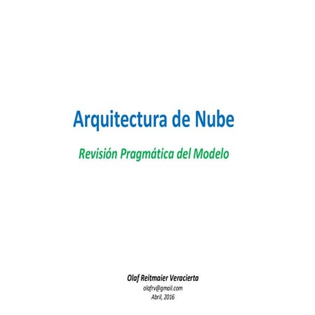 Presentación de Arquitectura en la Nube