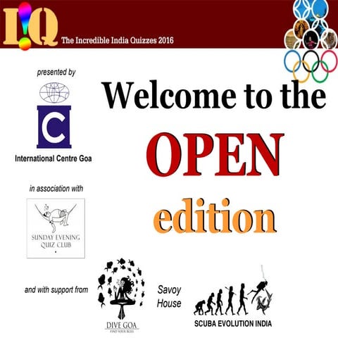 Incredible India Open Quiz - Prelims