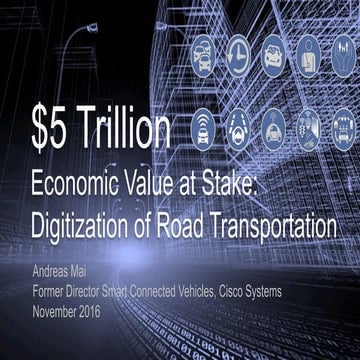$5 Trillion Economic Value at Stake:  Digitization of Road Transportation 