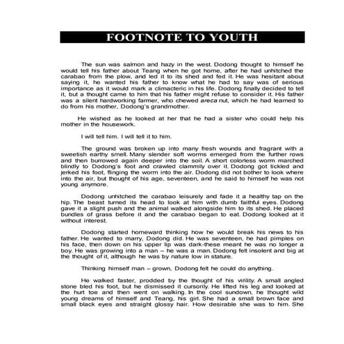 Footnote to the youth | DOCX