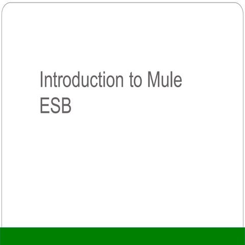 Introduction to Mule Esb
