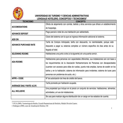 16. terminologia hotelera ( 16 )