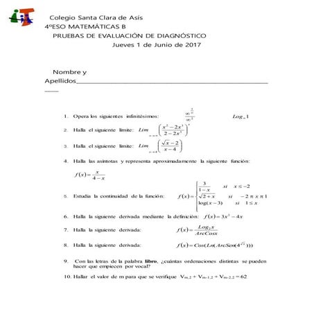 16.17. 4º eso. mat. diagnóstico