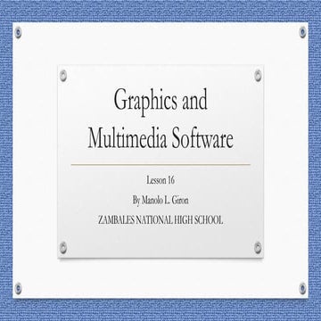 16. graphics and multimedia software