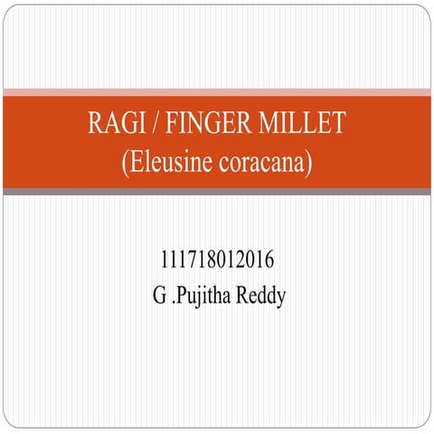 BLAST OF FINGER MILLET
