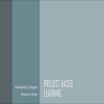Project based learning 