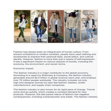 The latest fashion trends | PDF | Apparel Industry | Industries