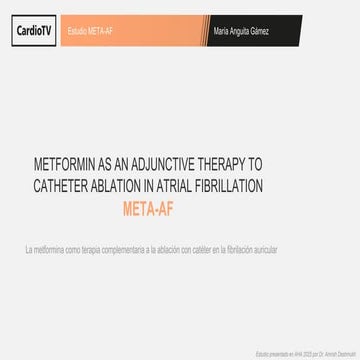Estudio META-AF  AHA 2025  Nueva Orleans