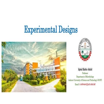 Experimental Design of a research design